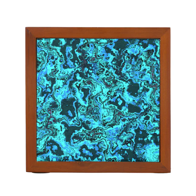 Turquoise Desk Organizer Zazzle