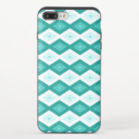 Turquoise diamond pattern
