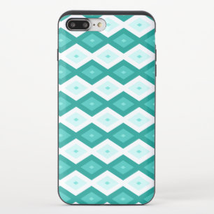 Turquoise diamond pattern iPhone 8/7 plus slider case