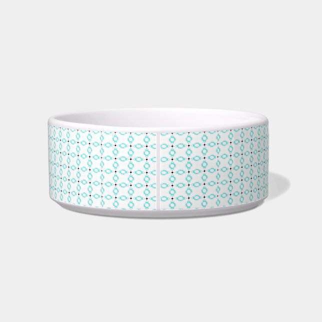 Turquoise Diamond Pet Bowl (Back)