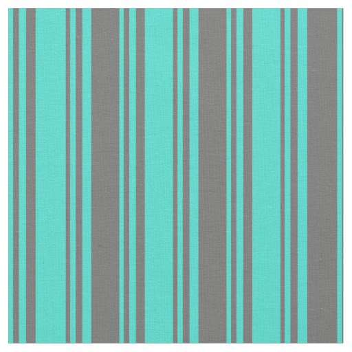 Turquoise & Dim Grey Lines Fabric