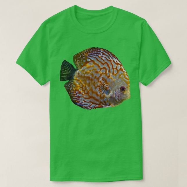 Turquoise Discus Fish T-Shirt (Design Front)