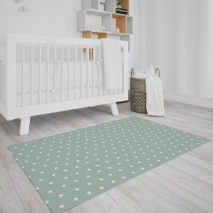 Turquoise Dot Calming Nursery Rug