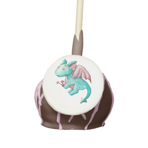 Turquoise Dragon Cake Pop