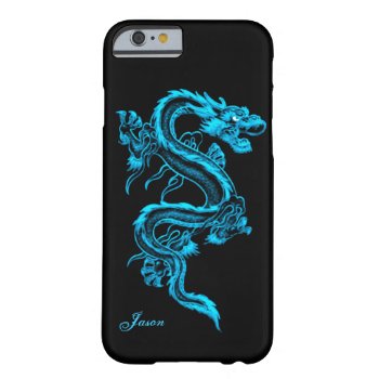 Turquoise Dragon Custom Iphone 6 Case by DizzyDebbie at Zazzle