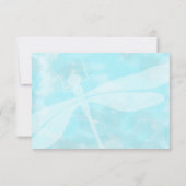Turquoise Dragonfly RSVP Enclosure Card (Back)