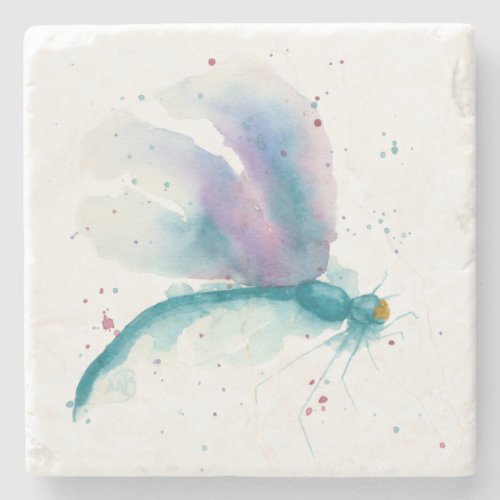 Turquoise Dragonfly Stone Coaster