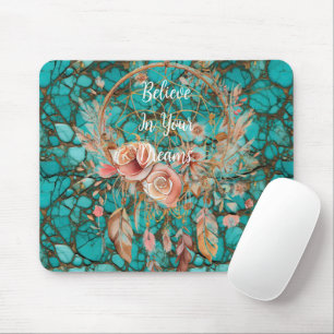 Turquoise Dream Catcher Mouse Pad