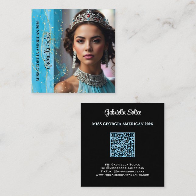 Turquoise Dreams Photo Business Card (Front/Back)
