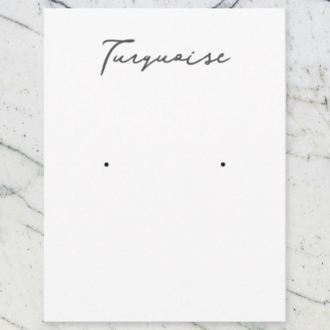 Turquoise Earring Jewelry Display Card (Creator Uploaded)