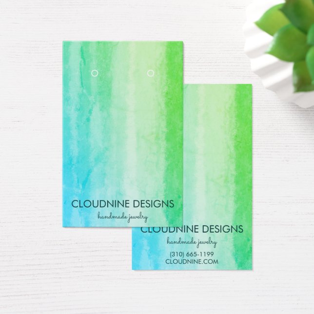 Turquoise Earring Necklace Jewelry Display Card (Desk)