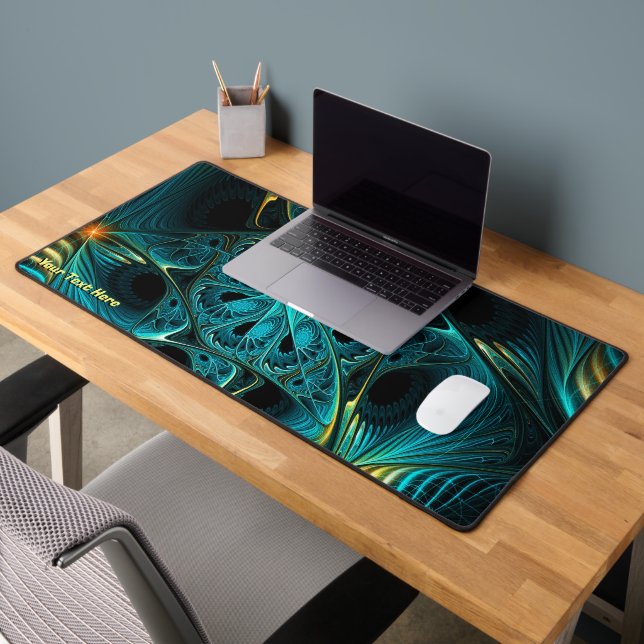 Turquoise Electric Desk Mat (Office 2)