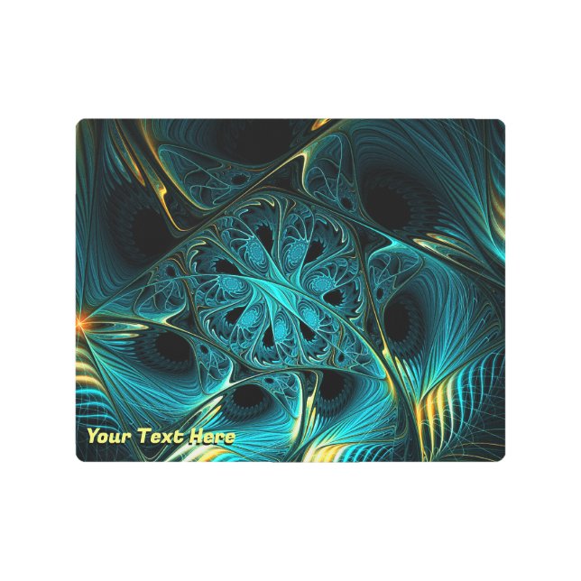 Turquoise Electric Metal Print (Front)