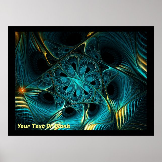 Turquoise Electric Poster (Front)