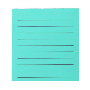 Turquoise Elegant & Vibrant Stationery Notepad