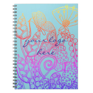 Turquoise Fantasy Butterfly Notebook