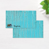 Turquoise Faux Wood Mosaic Elephant Note (Desk)