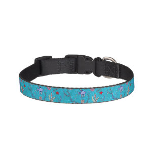 Turquoise Fish Pattern Pet Collar