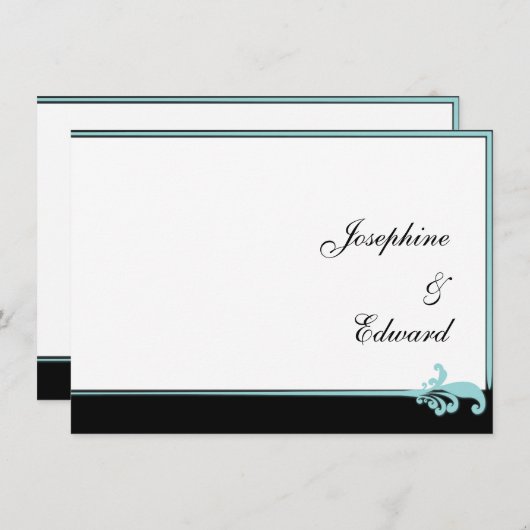 Turquoise Fleur de lis (Front/Back)