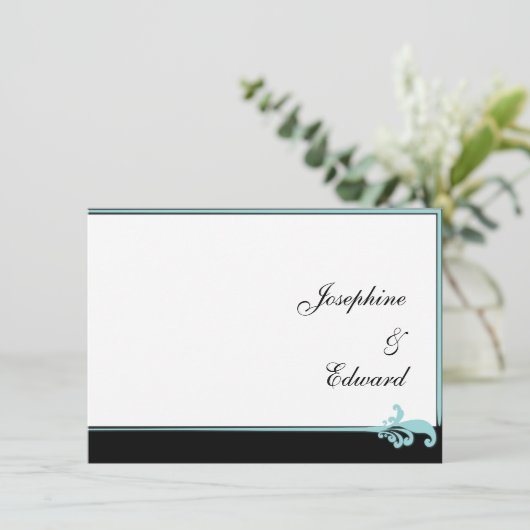 Turquoise Fleur de lis (Standing Front)