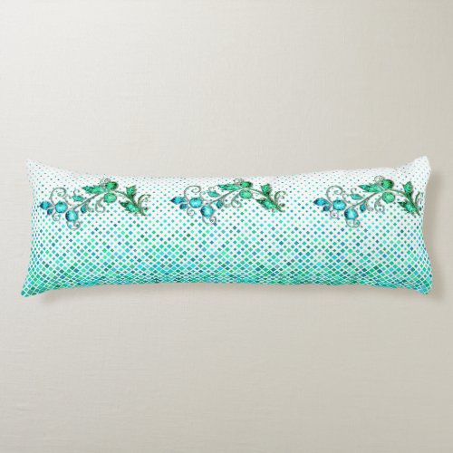 Turquoise Floral Body Pillow