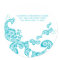 Turquoise Floral Peacock Address Label Sticker