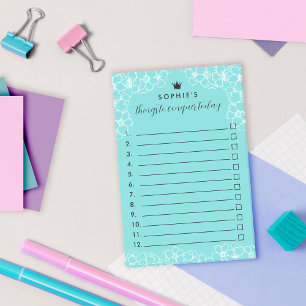 Turquoise Floral Princess Crown Things To Conquer Post-it Notes