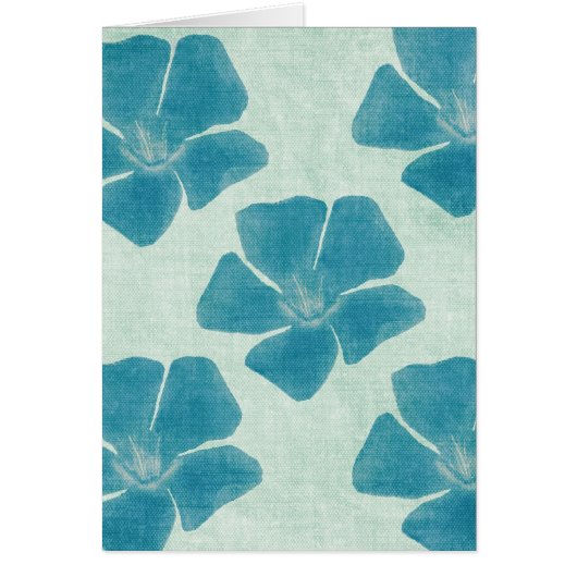 Turquoise Flower Pattern Card (Front)