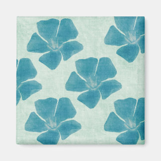 Turquoise Flower Pattern Magnet