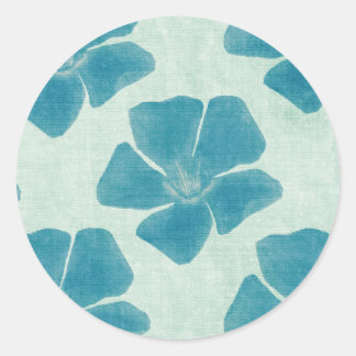 Turquoise Flower Stickers
