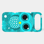 turquoise flowers and cute owl Case-Mate iPhone case (Back (Horizontal))