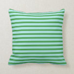 [ Thumbnail: Turquoise & Forest Green Colored Pattern Pillow ]