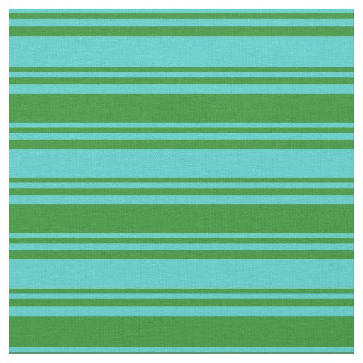 Turquoise & Forest Green Pattern Fabric