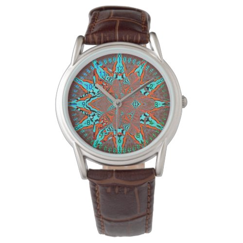 Turquoise Fractal Star of Future Watch