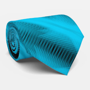 Turquoise Futuristic Abstract Diagonal Pattern Art Neck Tie