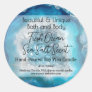 Turquoise Gem Bottle Candle Jar Lid Product Label