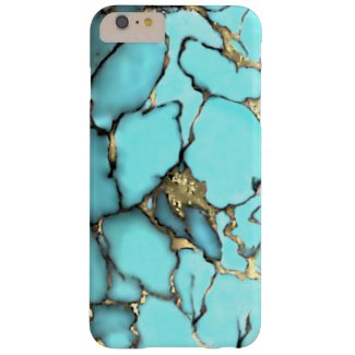 Turquoise Gemstone Gold Matrix Barely There iPhone 6 Plus Case