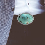 Turquoise Gemstone Image Oval Belt Buckle<br><div class="desc">Turquoise gemstone image with has unique blue-turquoise color. Popular mineral which goes back to ancient times in civilizations! Colors vary from greenish blues with patches of silver as with this design. Others have streaks throughout. Note: When ordering, it will state that you had not made any modifications. Hit "Looks Good",...</div>