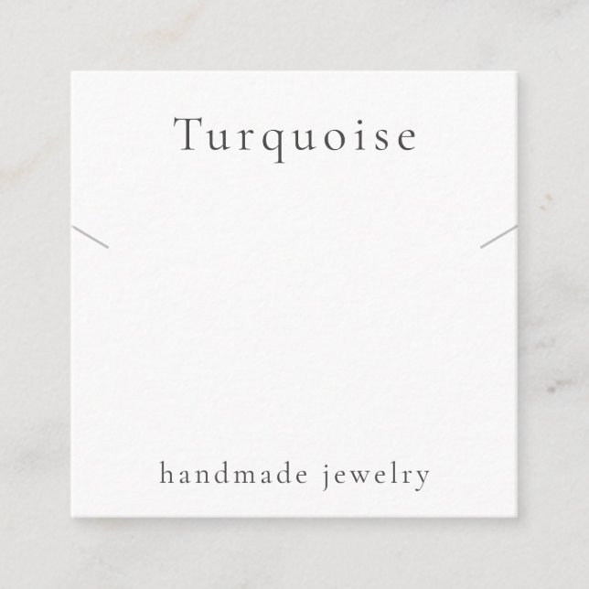 Turquoise Gemstone Necklace Jewelry Display Card (Front)