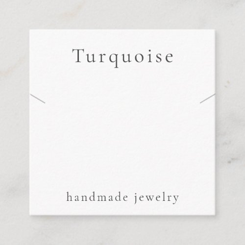 Turquoise Gemstone Necklace Jewelry Display Card