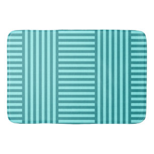 Turquoise Geometric Bath Mat