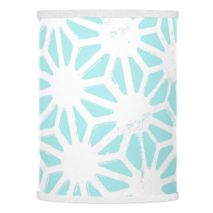 Turquoise geometric pattern lamp shade