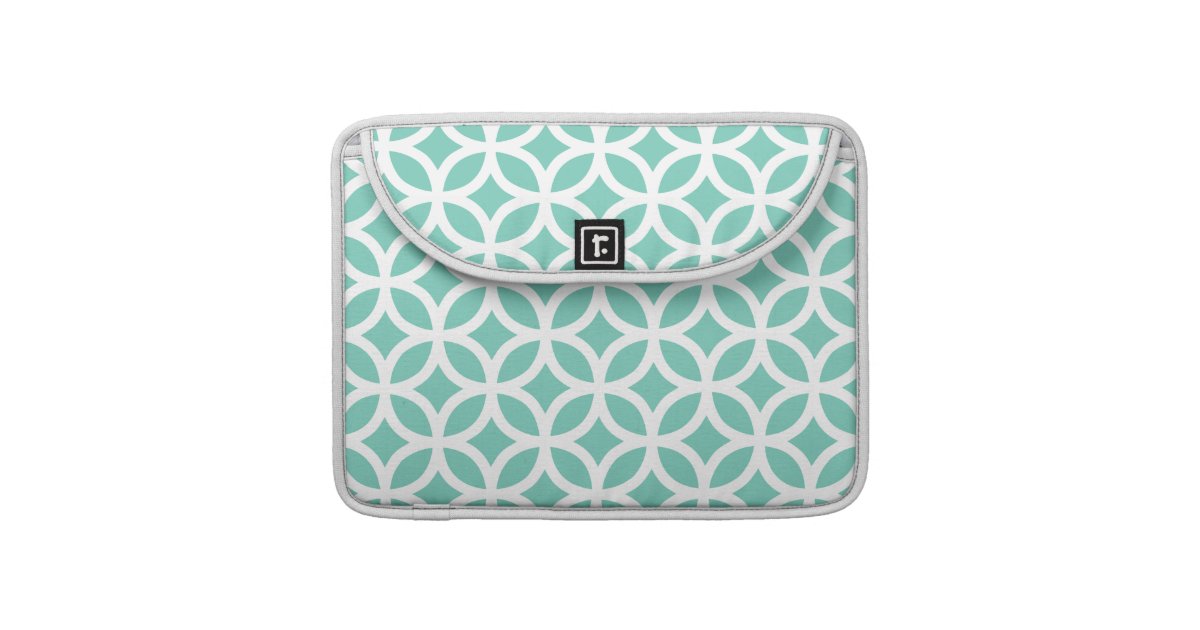 Turquoise Geometric Sleeves For MacBooks | Zazzle