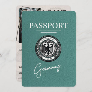 Turquoise Germany Passport Save The Date