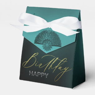 turquoise gift box decorated in compliance