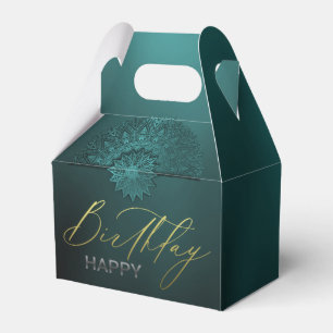 turquoise gift box decorated in compliance
