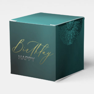turquoise gift box decorated in compliance