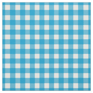 Turquoise Gingham Check Fabric