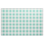 Turquoise Gingham Pattern Fabric