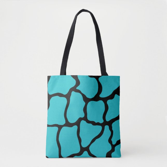 Turquoise Giraffe Beach Purse Tote Bag Gift (Front)